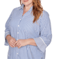 Plus Size Alfred Dunner Mykonos Mixed Stripe Button Front Blouse - image 5
