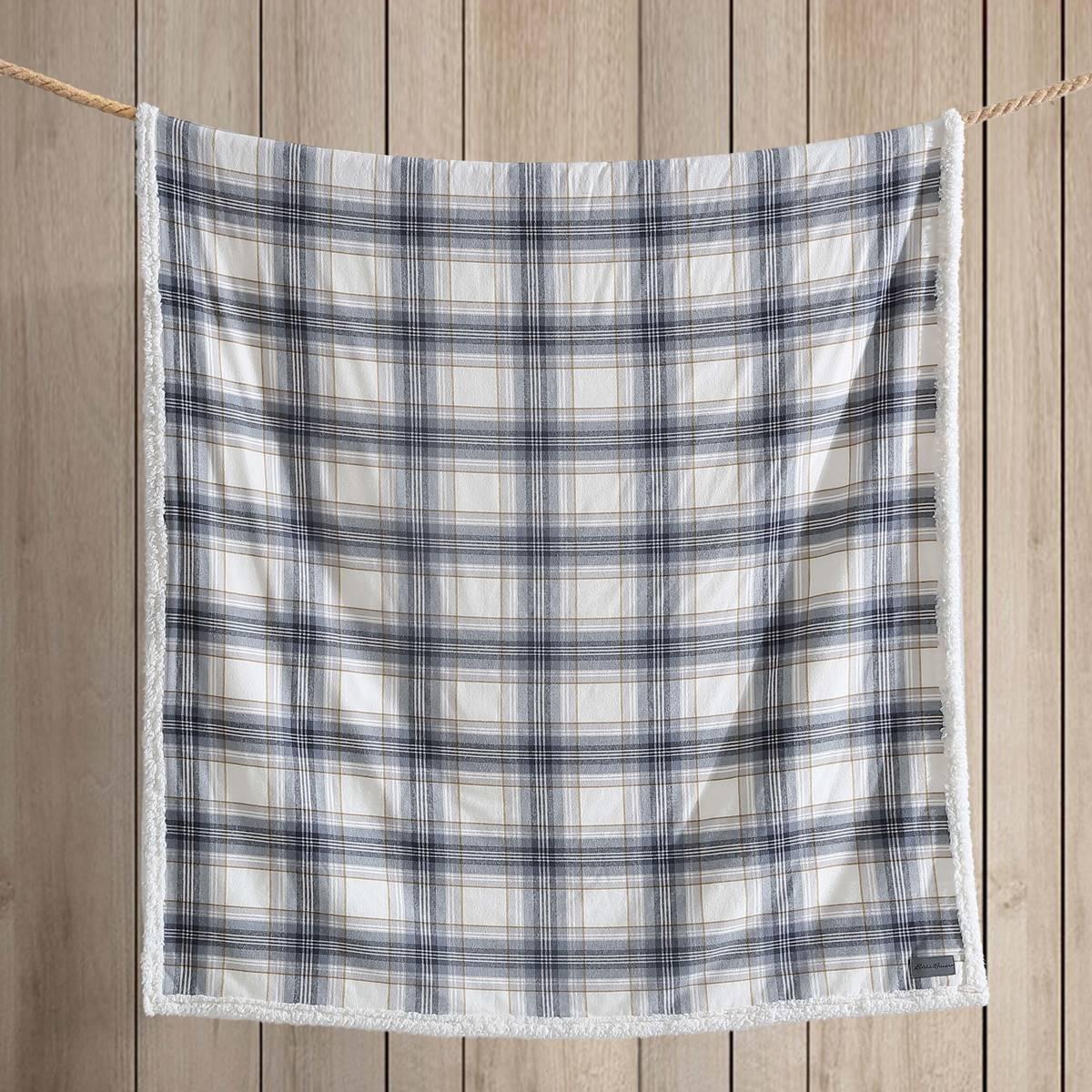 Eddie Bauer Edgewood Plaid Cotton Throw