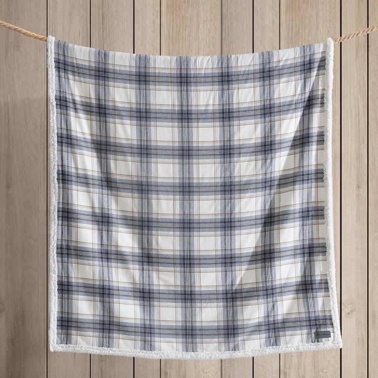 Eddie Bauer Edgewood Plaid Cotton Throw