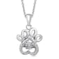 Love Symphony(tm) 1/20ct. Diamond Sterling Silver Paw Pendant - image 1