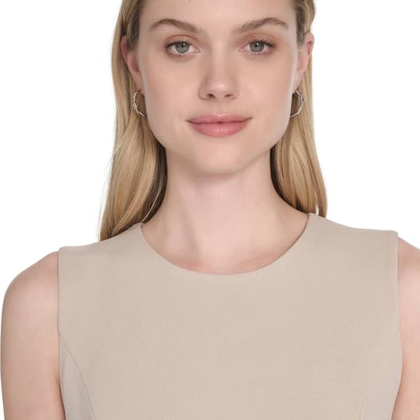 Womens Calvin Klein Sleeveless Belt Fit & Flare Dress