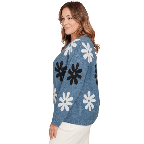 Plus Size Skye&#8217;s the Limit Fashion Essentials Floral Sweater