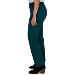 Womens Emaline Feminine Mystique Solid Pull On Straight Leg Pants