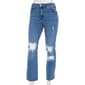 Juniors Celebrity Pink Curvy High Rise Straight Jeans-Medium Wash - image 1