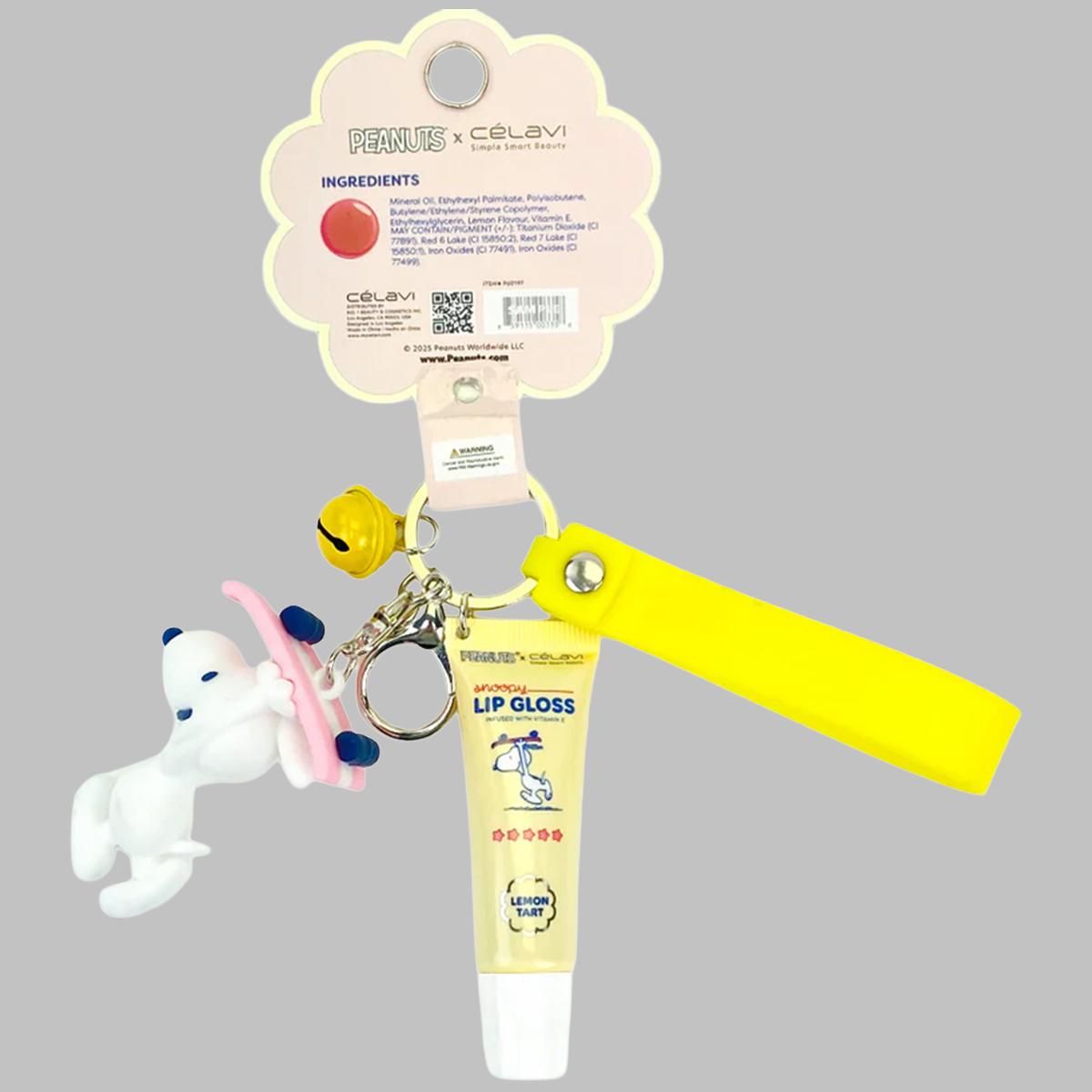 Celavi X Peanuts™ Lemon Tart Lip Gloss Keychain
