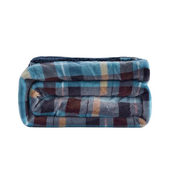 Mantolok Plaid Velvet to Sherpa Throw