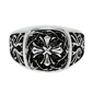 Mens Lynx Stainless Steel Warrior Pattern Ring - image 1