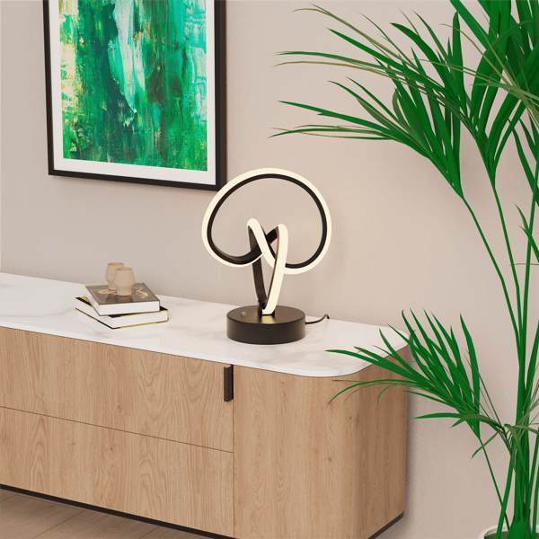 Infibrite 11in. Abstract Art LED Table Lamp