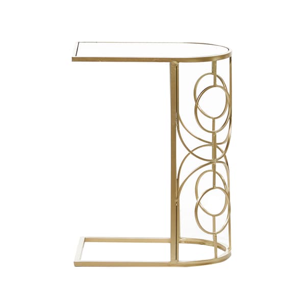 9th & Pike&#174; Arched Glass And Metal Side Table