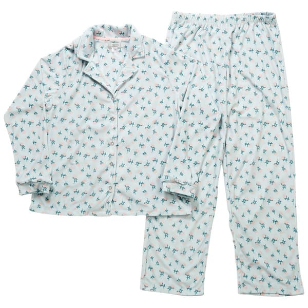 Womens Celestial Dreams Long Sleeve Roses Folded Pajama Set - image 