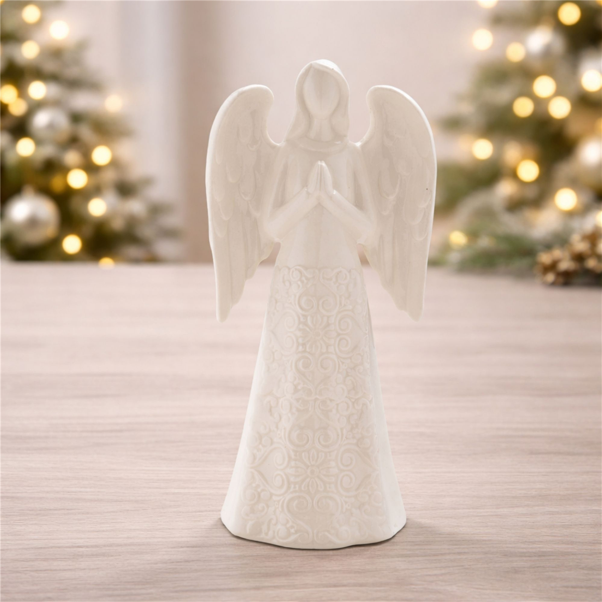 Melrose White Praying Angel Ceramic Figurine