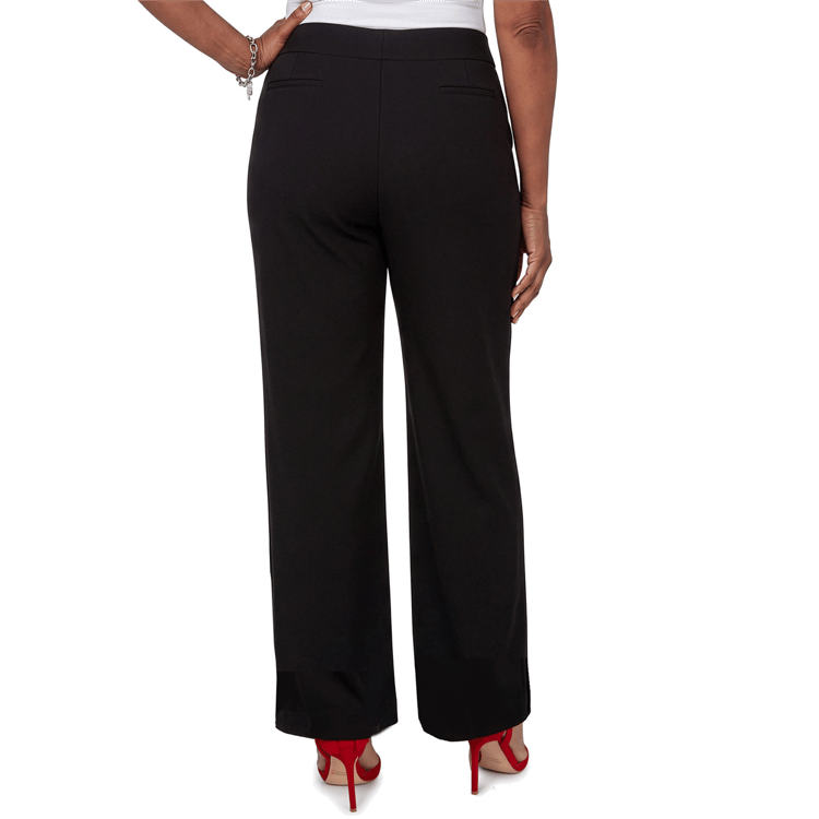 Petite Ruby Rd. Mysterious Romance Scallop Detail Wide Leg Pants
