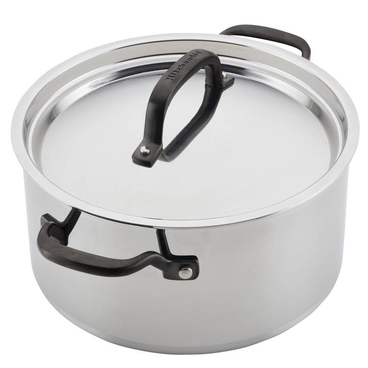 KitchenAid® 5-Ply Clad Stainless Steel Stockpot with Lid