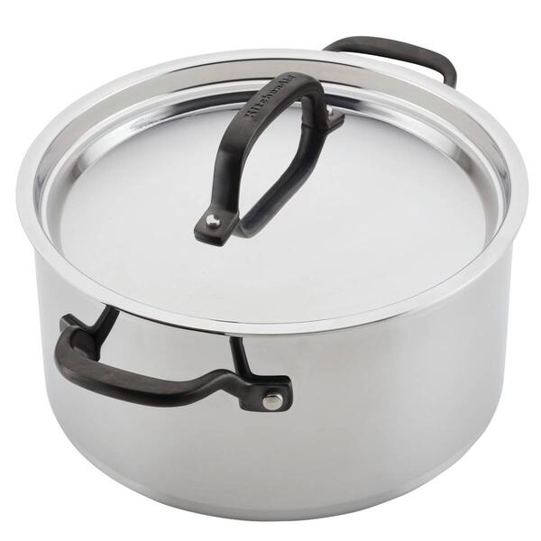 KitchenAid&#174; 5-Ply Clad Stainless Steel Stockpot with Lid
