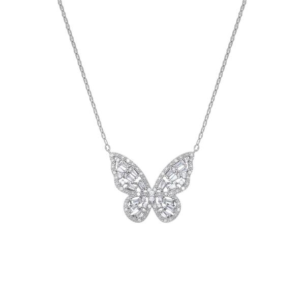 Gianni Argento Silver Plated Butterfly Necklace - image 