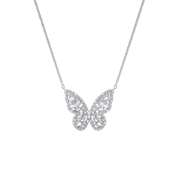 Gianni Argento Silver Plated Butterfly Necklace - image 