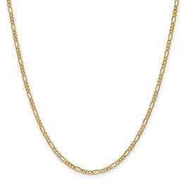 Gold Classics&#8482; 2.5mm. 14kt. Semi Solid Figaro Chain Anklet