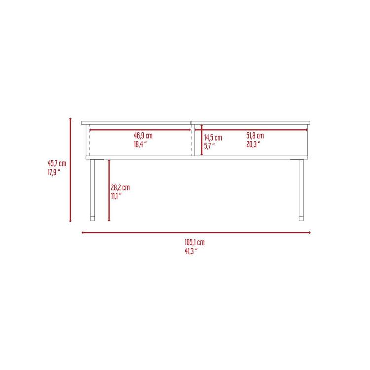 FM FURNITURE Dayton Carbon Espresso Lift Top Coffee Table