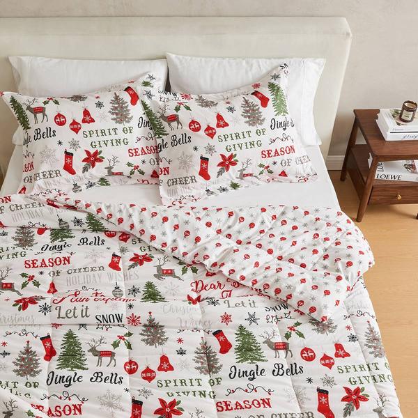 Freshfolds Winter Reversible Carol 3pc. Comforter Set