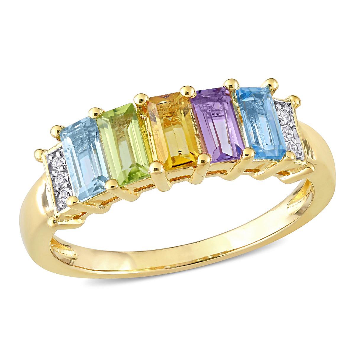 Gemstone Classics™ 1 1/4ctw. Blue & Swiss White Topaz Ring