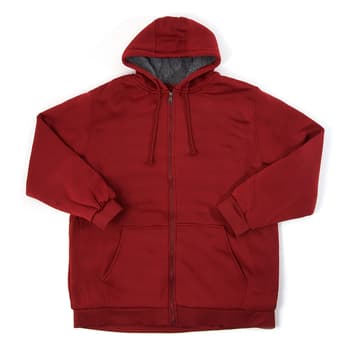 Mens Big Tall Mountain Ridge Sherpa Fleece Hoodie Burgundy