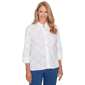 Petite Alfred Dunner Classics 3/4 Sleeve Floral Button Down - image 1