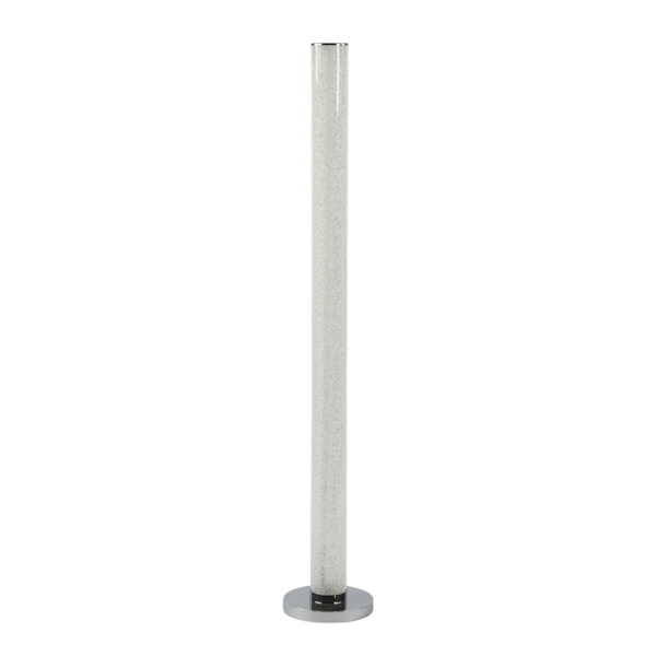 HomeRoots 49 White Metal LED Column Floor Lamp With Clear Acryl - image 