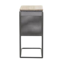 9th & Pike® Black Metal Industrial Accent Table