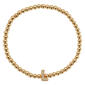 Athra 14kt. Gold Over Brass Initial L Stretch Bracelet - image 1