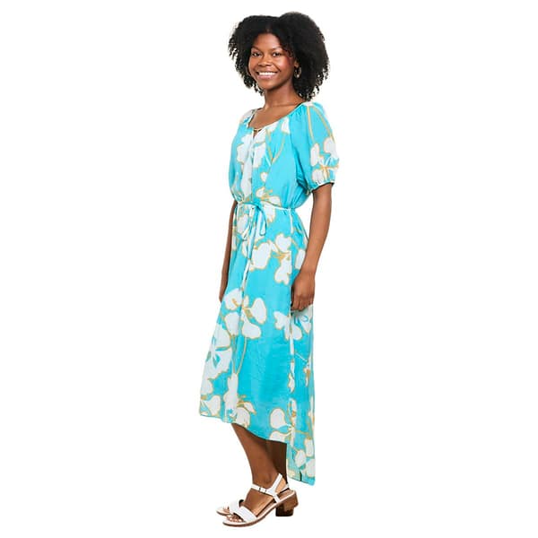 Womens Mlle Gabrielle Puff Sleeve Necklace Dress