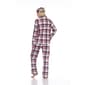 Womens White Mark 3pc. Pink Plaid Pajama Set - image 2