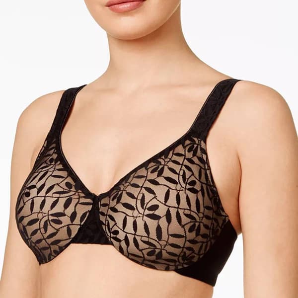Womens Olga Sheer Leaves Minimizer Bra OG35519