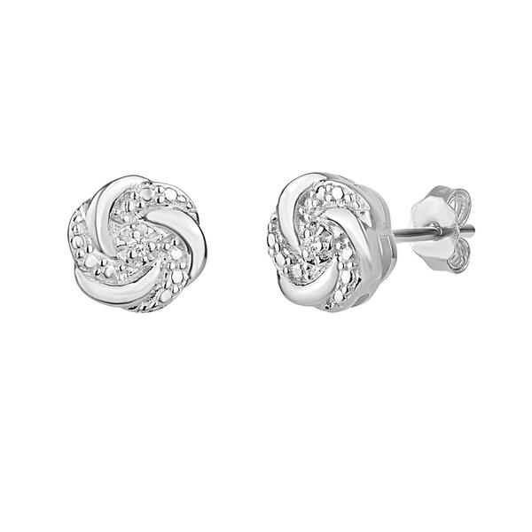Forever New Diamond Accent Love Knot Stud Earrings - image 