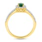 Gemstone Classics™ Created Emerald &amp; Lab Grown Diamond Ring - image 3