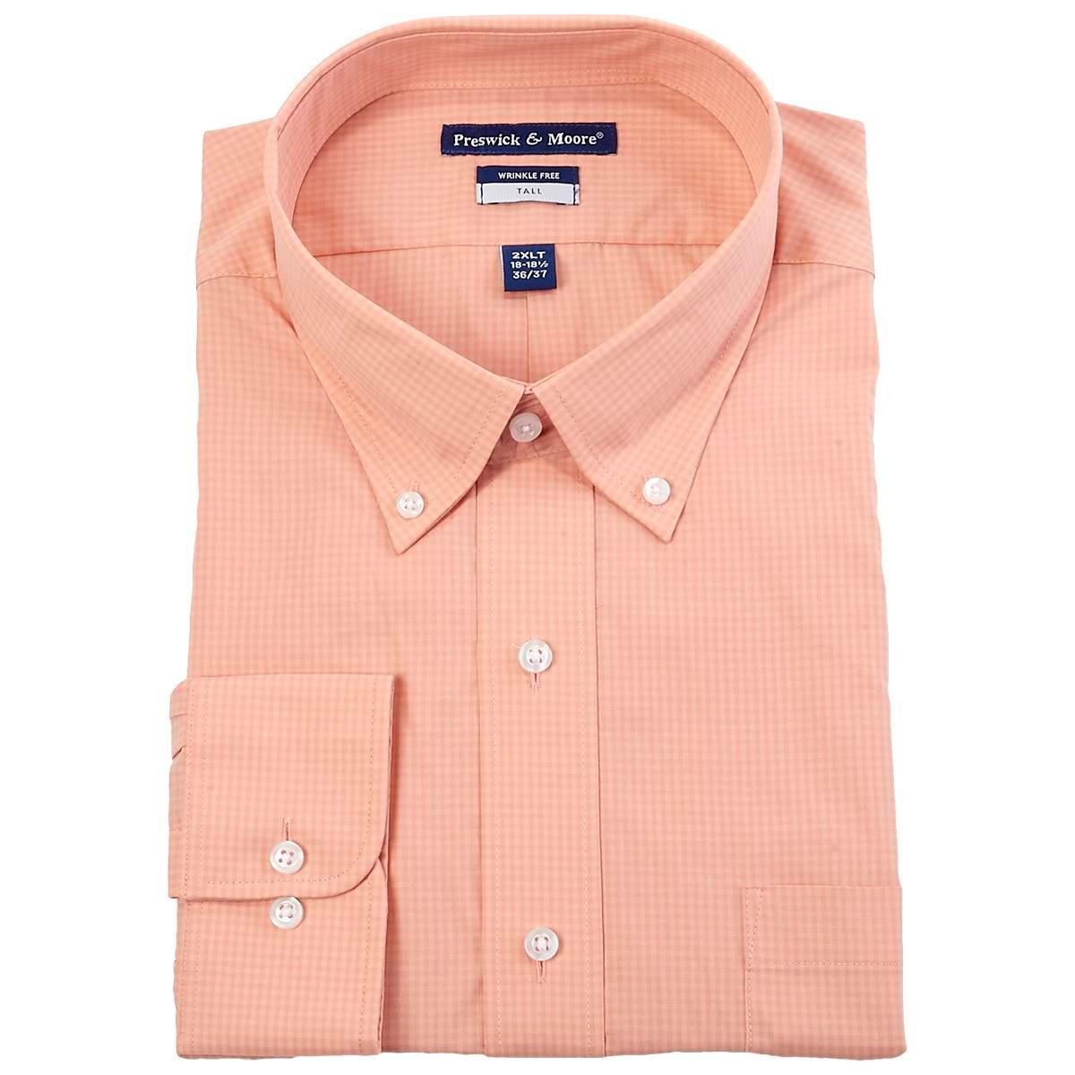 Mens Big & Tall Preswick & Moore® Stretch Dress Shirt -...