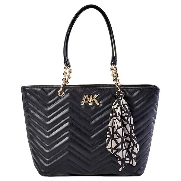 Anne Klein Quilted Chain Tote - image 