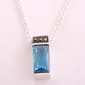 Marsala Fine Silver-Plated Marcasite Aqua Necklace - image 1
