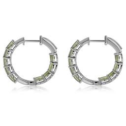 Gemstone Classics™ 4x3mm Oval Peridot Inside Out Hoop Earrings
