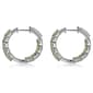 Gemstone Classics™ 4x3mm Oval Peridot Inside Out Hoop Earrings - image 2