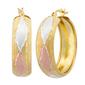 Forever New Tri-Color Satin Flex Tube Hoop Earrings - image 1