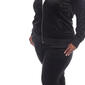 Plus Size White Mark Two Piece Velour Tracksuit Set - image 3