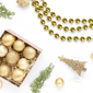 Northlight 33ft. Gold Shiny Round Beaded Christmas Garland - image 3