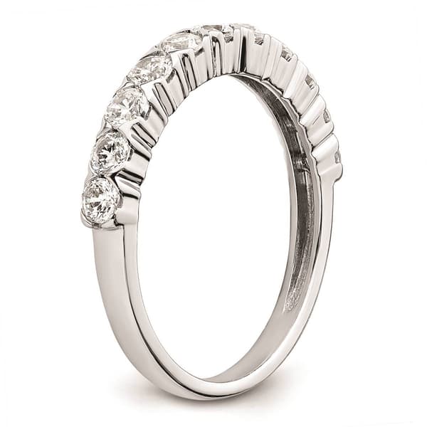 Pure Fire 14kt. White Gold Lab Grown 11-Stone Channel Band