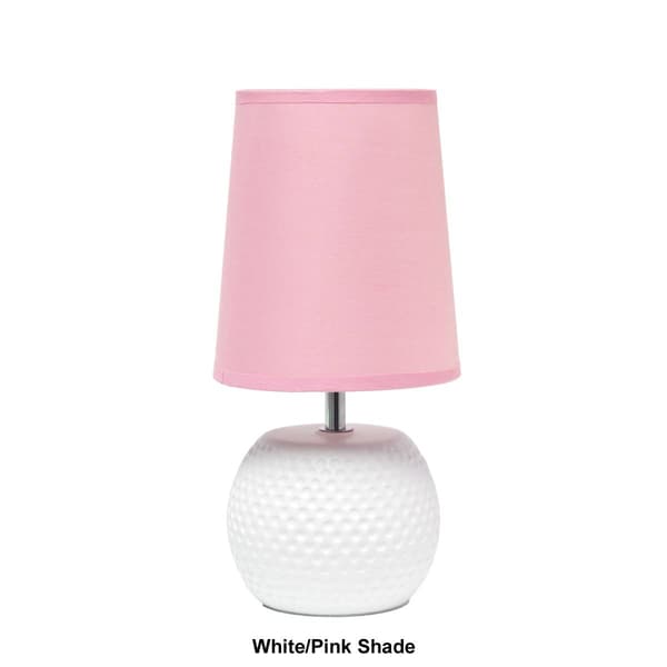 Simple Designs Studded Texture Ceramic Table Lamp w/Shade