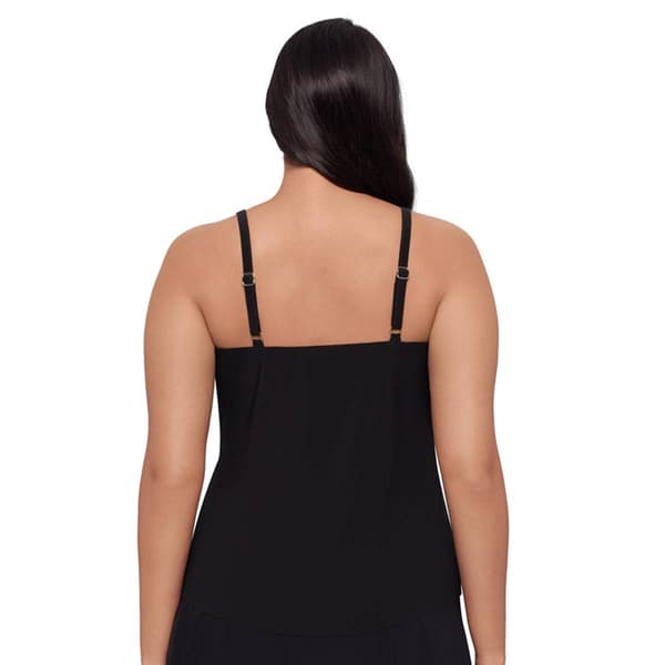 Womens TrimShaper Leopard Mist Hank Tankini Swim Top
