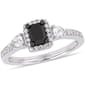 Radiant Rainbow&#40;tm&#41; 10kt. Diamond & Sapphire Engagement Ring - image 1