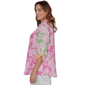 Plus Size Ruby Rd. Hothouse Florals Roll Tab Sleeve Blouse - image 4