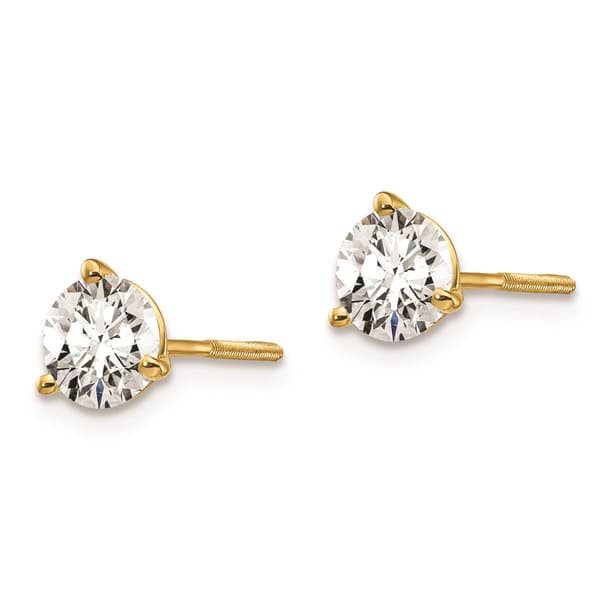Pure Fire 14kt. Gold Certified 1ctw. Diamond Screw Earrings