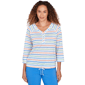 Womens Heart''s of Palm All Sun And Games Printed Poly Slub 3/4 S - image 1