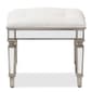Baxton Studio Marielle Mirrored Ottoman Vanity Bench - image 3